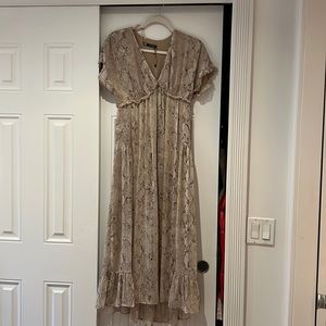 Zara snakeskin maxi dress (XS